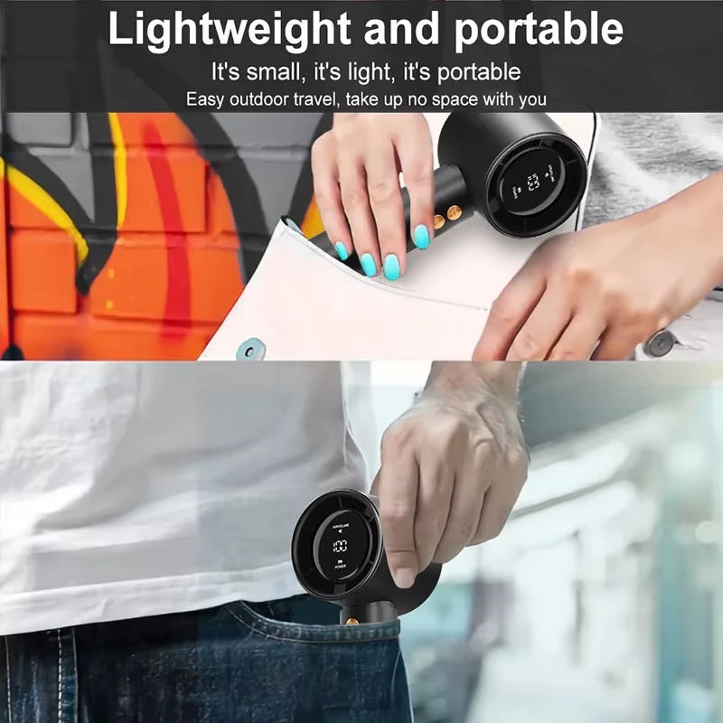 Handheld Fan Portable Turbo Fan Air Cooler 100-Speed Adjustment High-Speed Fans Mini Hand Fan for Home Travel Outdoor Camping